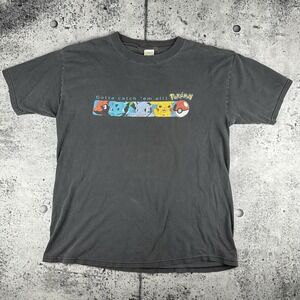 Vintage 1999 Pokemon Box Logo 2nd Evolution Size XL Mens Faded Anime